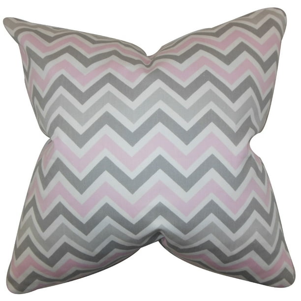 Pink The Pillow Collection Howel Zigzag Pillow 